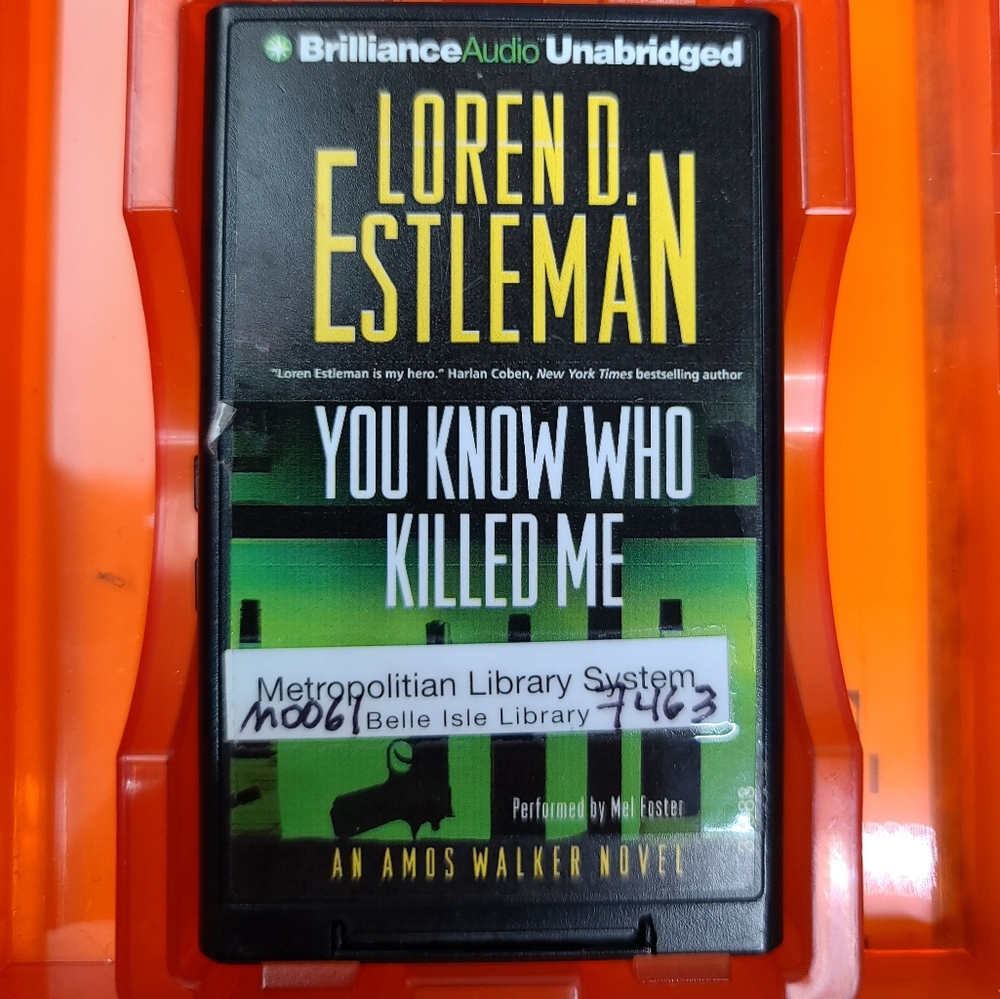 YOU KNOW WHO KILLED ME By Loren. D. Estleman Mystery Playaway Audio Book